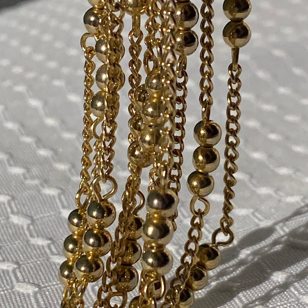 Vintage Kramer Signed Layered Multi Stranded Gold… - image 8